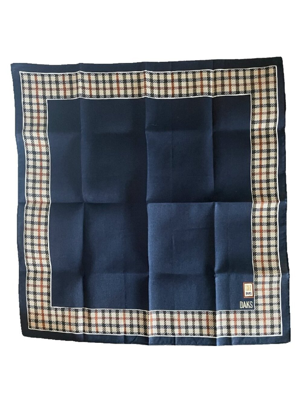NWT DAKS Cotton Mini Scarf / Handkerchief – Classic House Check